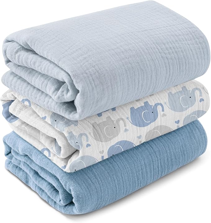 GLLQUEN BABY Muslin Swaddle Blankets, Baby Swaddle Blanket Unisex, Baby by GLLQUENBABY