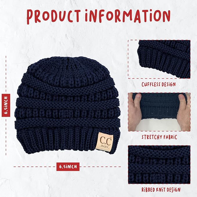 Funky Junque Baby Winter Hat – Cute Newborn Hats, Cozy Warm Infant Beanie - Image 4