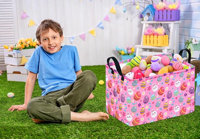 Easter Gift Basket Eggs Storage Basket Kids Toys Storage Basket Organizer Box - Image 4