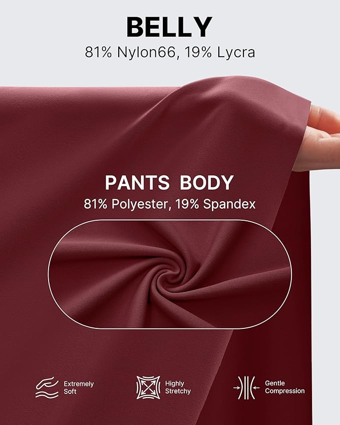 G4Free Maternity Pants Over The Belly Yoga Dress Work Pregnancy Pants Stretchy - Image 5