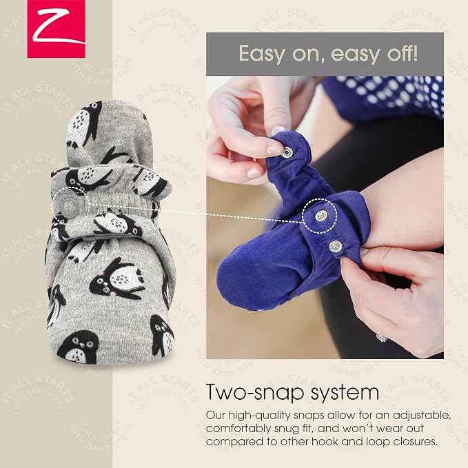 Zutano Organic Baby Booties Newborn Infant, Lost Baby Socks Solution, 18-24 - Image 3