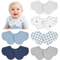Muslin Baby Bibs, 6 Pack 100% Cotton Absorbent 360 ° Rotate Flower-Shaped by MairMore