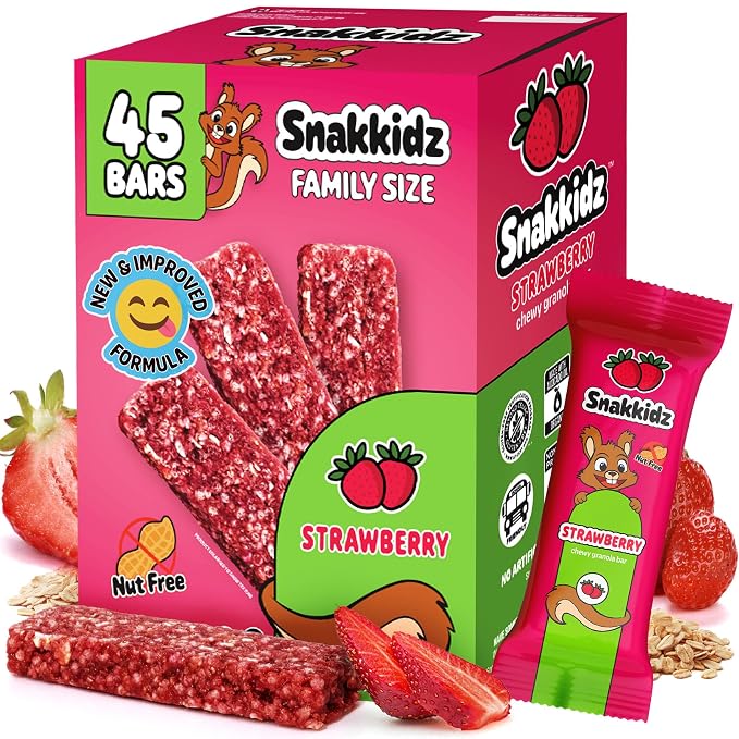 Snakkidz Organic Chewy Granola Bar, Allergen Free, Made by Snakkidz