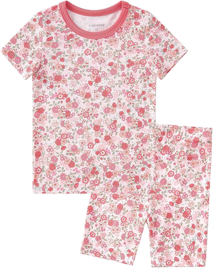 pureborn Baby Toddler Kids Viscose from Bamboo Pajamas Set Pjs 2pcs 18M-8Y by pureborn