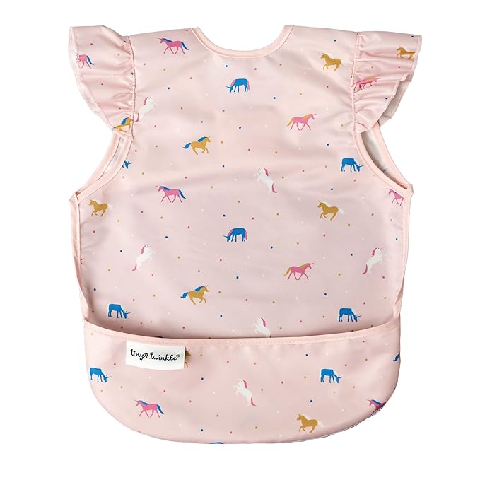 Tiny Twinkle Short Sleeve Apron Baby & Toddler Bib by TinyTwinkle