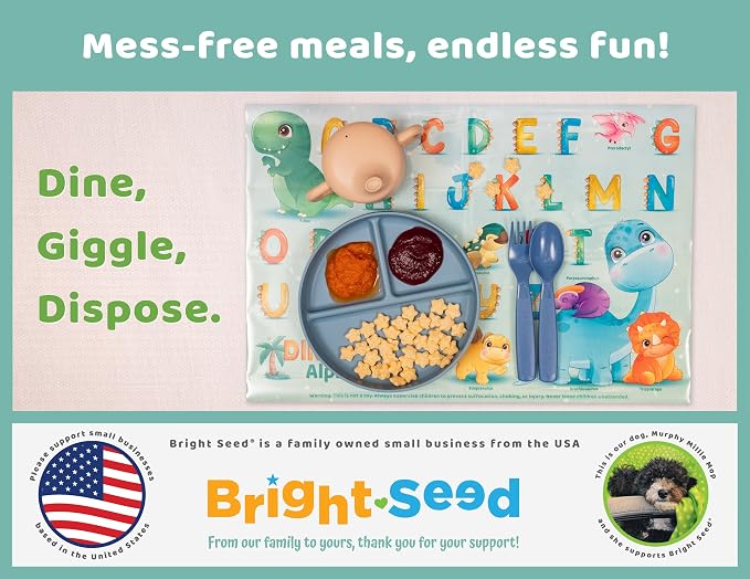 Disposable Placemats for Baby, Toddlers and Kids, 40 Disposable Baby Placemats - Image 6