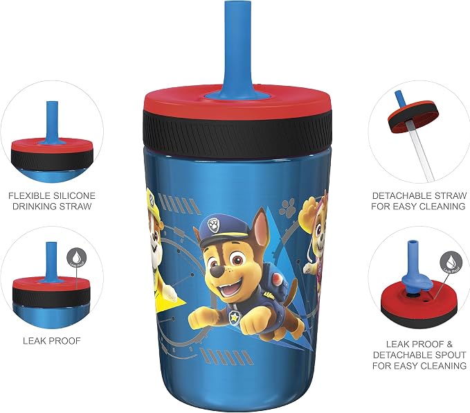 Zak Designs PAW Patrol Kelso Tumbler Set, Leak-Proof Screw-On Lid - Image 4
