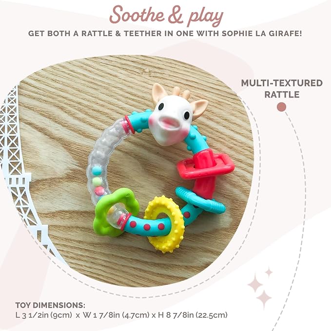Sophie la girafe Multi-Textured Rattle | Light & Easy to Grasp | Awaken All 5 - Image 2