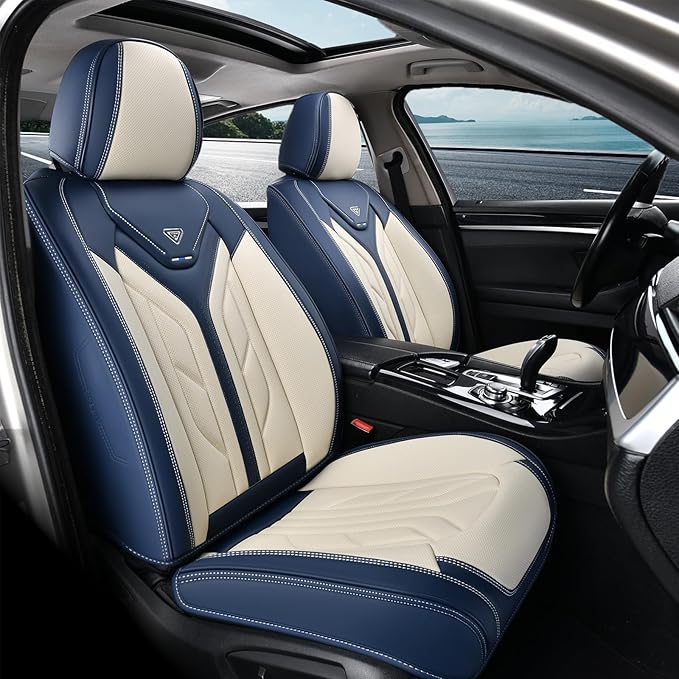 Coverado Car Seat Covers Full Set, Leather Seat Covers - Image 2