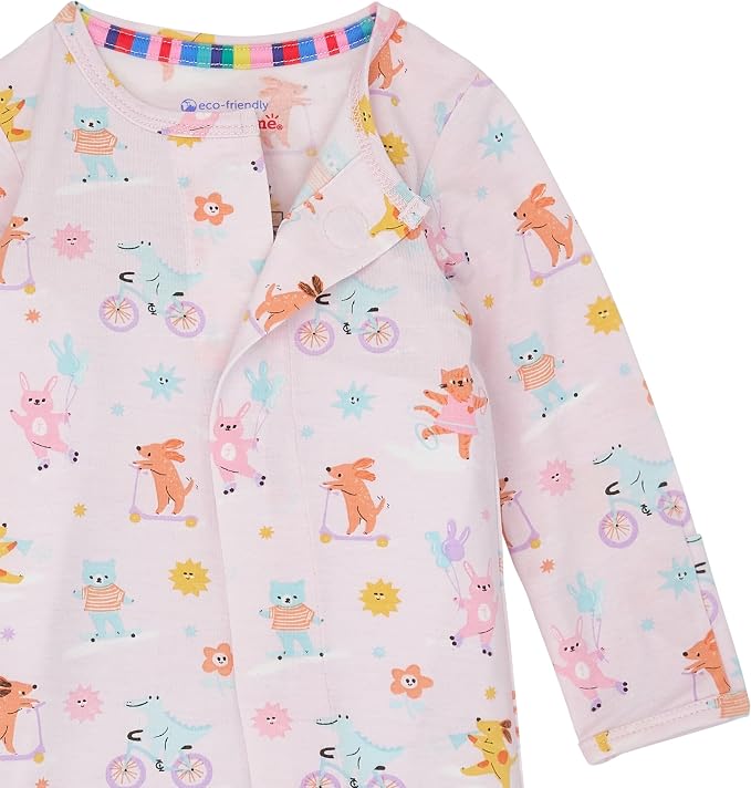 Magnetic Me Girls Modal Magnetic Baby Footie Pajamas | Silky Soft Modal Fabric - Image 2