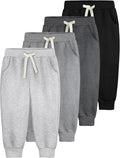 4 Pack Toddler Boys Sweatpants Cotton Baby Kids Joggers Toddler Boys Girls by Aocku