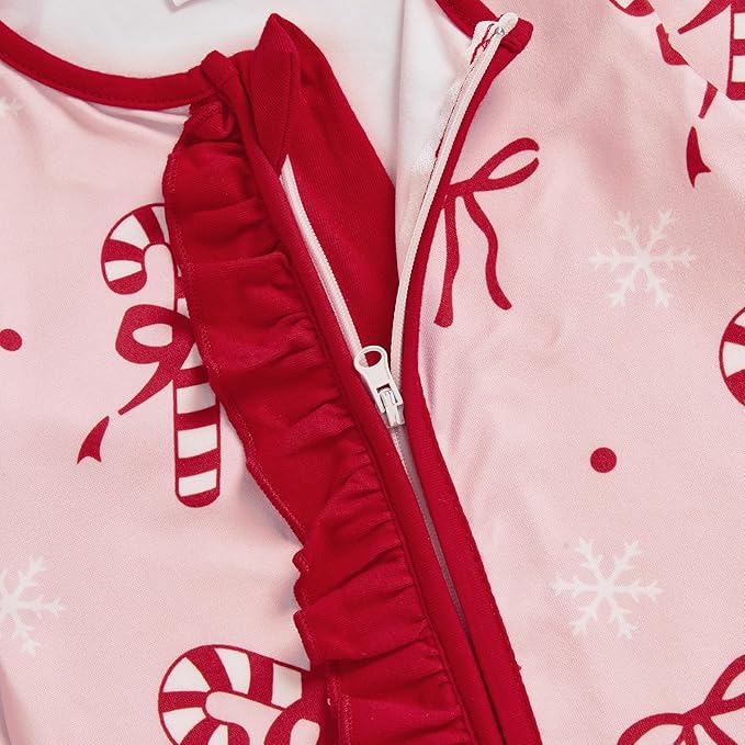 CIYCUIT Baby Girls Cactus Footies Newborn Zip Up Onesie Romper - Image 3