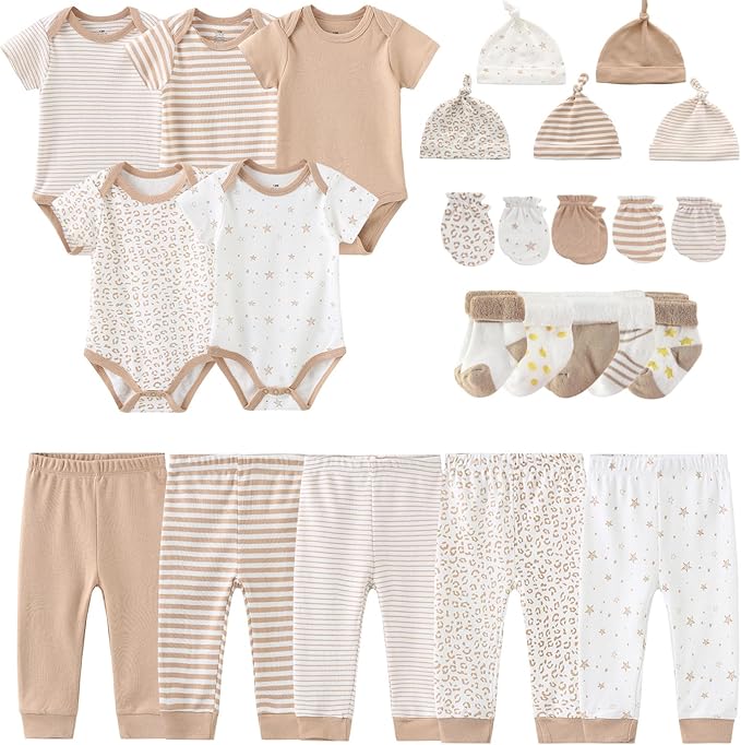 Newborn Layette Gift Set Bodysuits Pants by MAMIMAKA