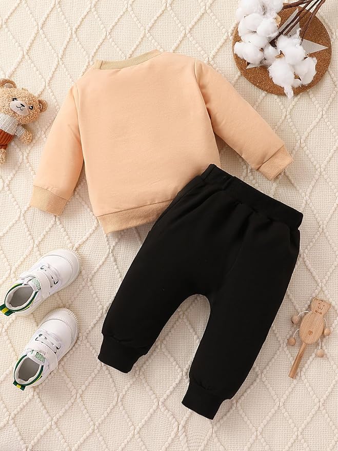 Toddler Baby Boy Fall Winter Clothes Crewneck Long Sleeve Sweatshirt Pullover - Image 3