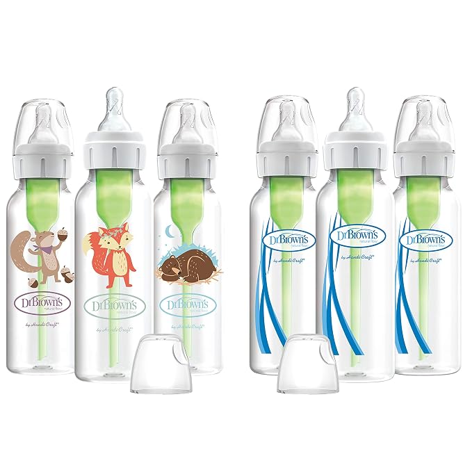 Dr. Brown’s Natural Flow® Anti-Colic Options+™ Narrow Baby Bottles 8 oz/250 mL by DrBrowns