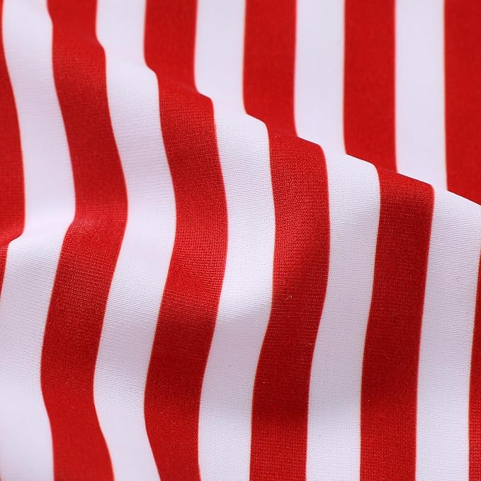 Happy Town Toddler Swimsuit Girl Solid Color Stripe One-Piece Baby Bathing Suits - Image 7