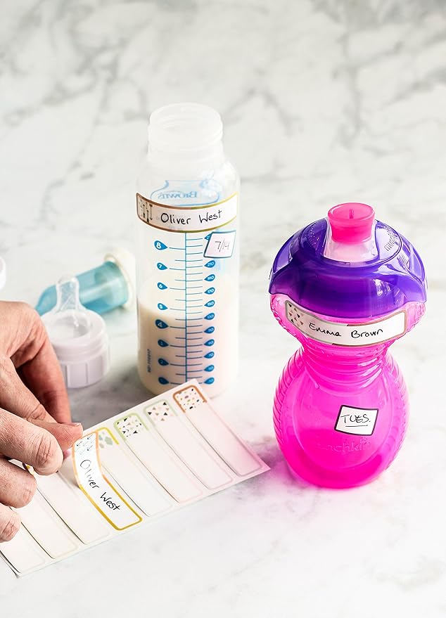 Bottle Labels, Write-On Name, Self-Laminating, Waterproof, Baby Bottle Label - Image 3