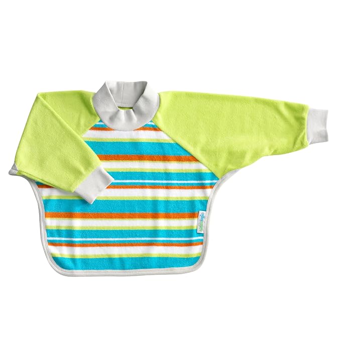 Kiddologic Bibit-all Baby Feeding Bib, Long Sleeves, Ribbed Cuffs, High Collar by Unknown