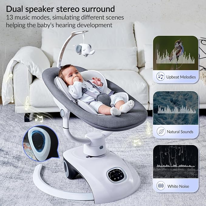 Baby Swing for Infants Electric Automatic Multi Motion Newborn for Girl & Boy - Image 6