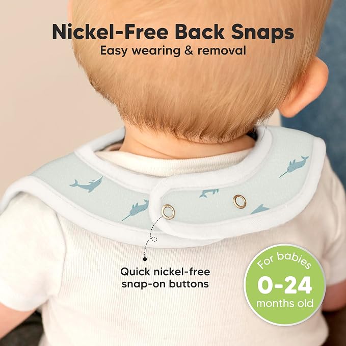 KeaBabies 8-Pack Organic Baby Bibs - Image 6
