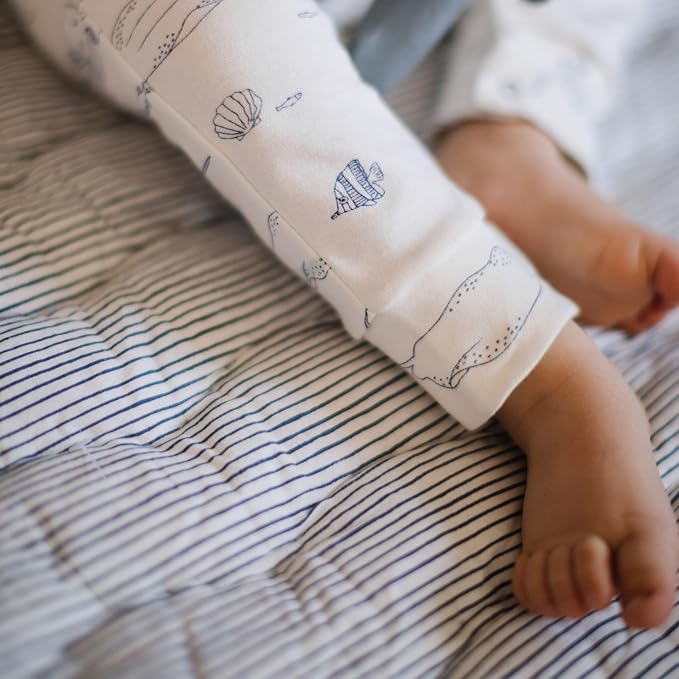 Pehr Baby Play Mat, Life Aquatic | Ultra-Soft Quilted 100% Cotton Exterior - Image 7