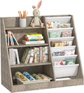 4 Tier Kids Bookshelf Wooden, Five Layer Sling Children Bookcase, Baby Toddler by HedoAjim