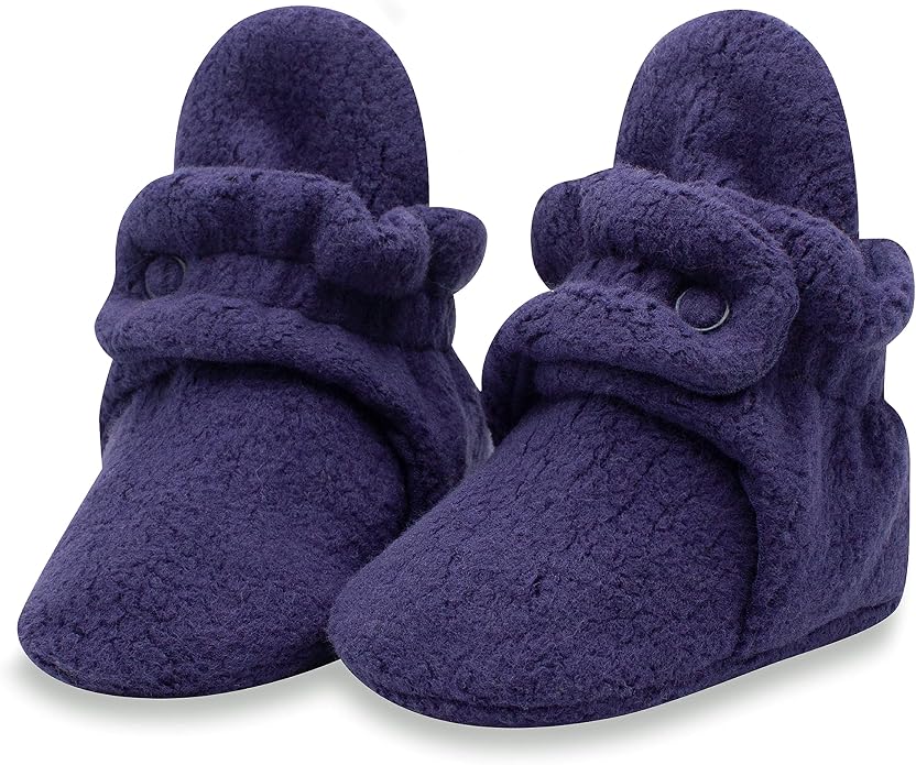 Zutano Unisex Fleece Baby Booties, Two Snap Closure, Newborn to 24 Months by Zutano