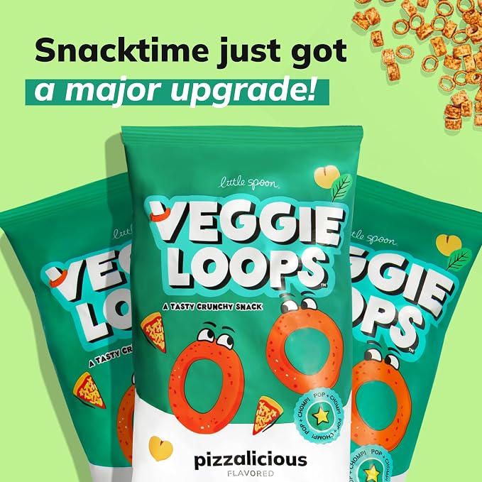 Little Spoon Veggie Loops Duo – Mac N Cheese & Pizzalicious Flavors – Baked - Image 5