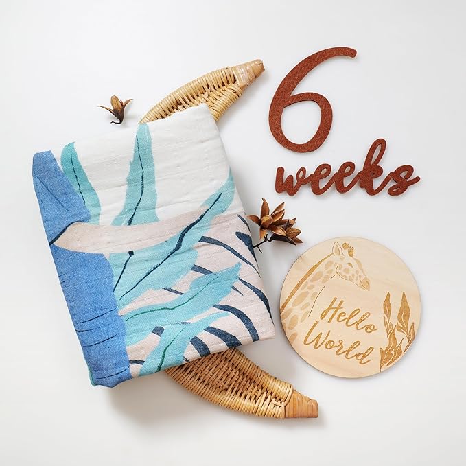 Miaoberry Safari Baby Milestone Blanket, Africa Jungle Theme Monthly Photo - Image 4