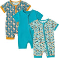 OPAWO Bamboo Baby Pajamas 3 Pack, Double Zipper Bamboo Sleepers by OPAWO