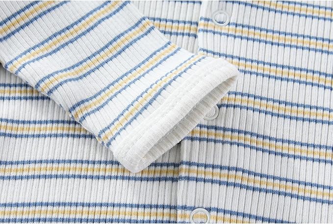 Fashion Baby Boy Girl Clothing Set Cotton Soft 3-Piece Long Sleeve Button - Image 3