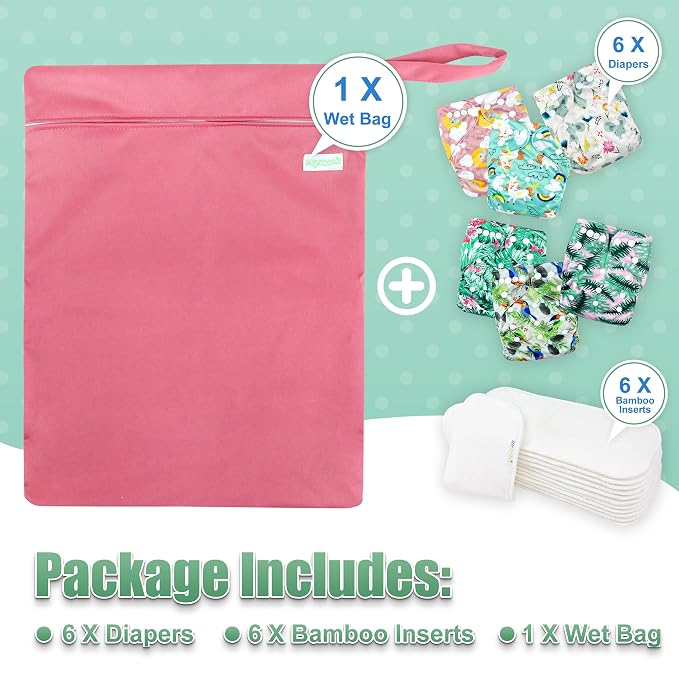 wegreeco Cloth Diapers 6 Pack - Image 6