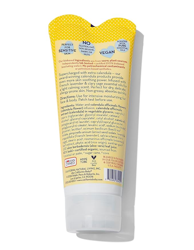 California Baby Calendula Cream | 100% Plant-Based Moisturizer | Lavender Baby - Image 2