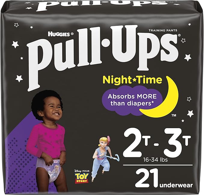 Pull-Ups Girls' Nighttime Potty Training Pants Training Underwear, 21 Ct by Pull-Ups