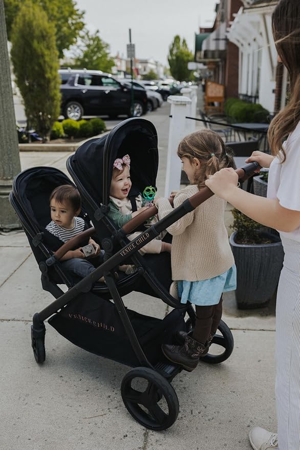 Venice Child Midnight Ventura Single to Double Sit-and-Stand Stroller & 2nd - Image 8