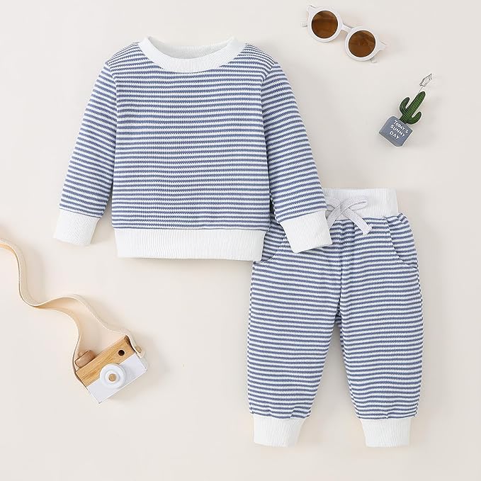 Toddler Baby Boy Fall Winter Clothes Crewneck Long Sleeve Sweatshirt Pullover - Image 2