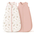 Konssy Muslin Baby Sleep Sack 0-6 Months 0.8 TOG, 2 Pack 100% Cotton Wearable by Konssy