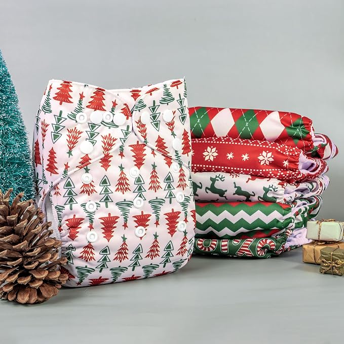 Babygoal Christmas Cloth Diapers 6 Pack - Image 7