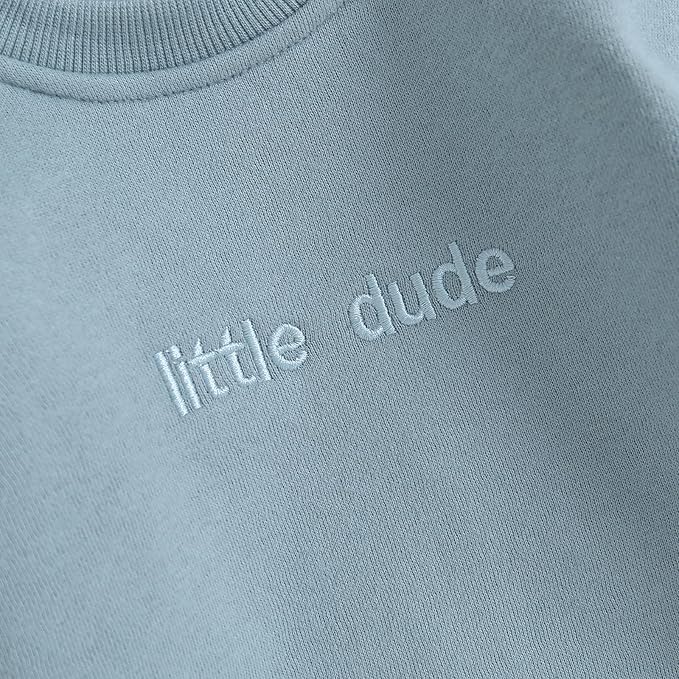 VISGOGO Newborn Infant Baby Boy Girls Oversized Romper Little Dude Sweater - Image 5
