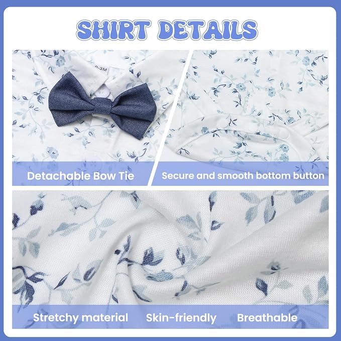 Baby Boy Clothes Suits Infant Gentleman Wedding Outfit Formal Dress Shirt Vest - Image 4