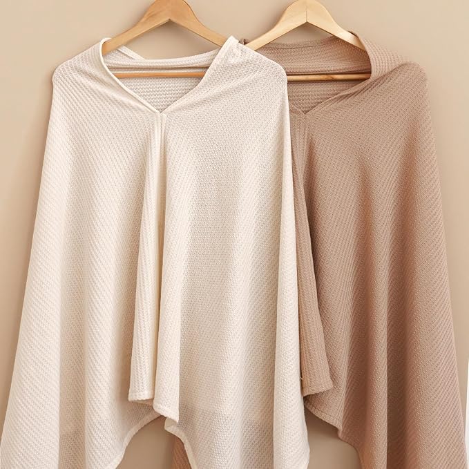 Konssy Nursing Cover for Breastfeeding, Soft & Breathable Privacy Poncho - Image 7