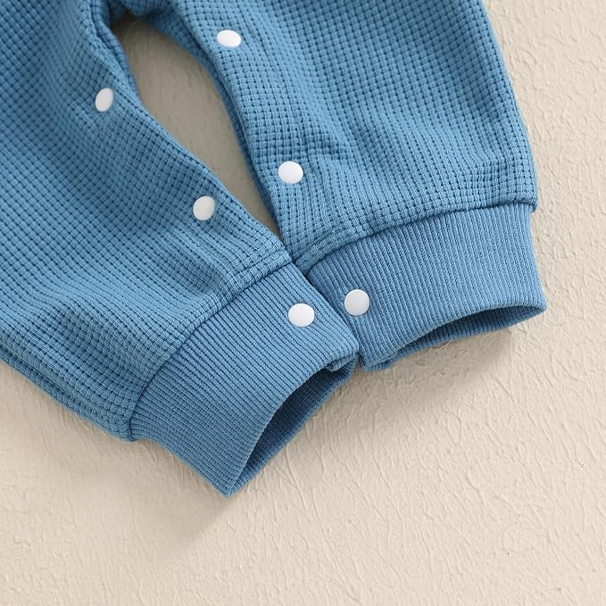 Kuriozud Newborn Infant Unisex Baby Boy Girl Clothes Button Romper Jumpsuit - Image 6