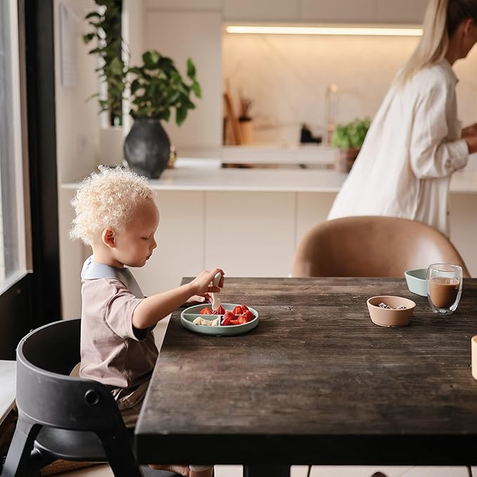 mushie Silicone Baby Bib | Adjustable Fit Waterproof Bibs - Image 5