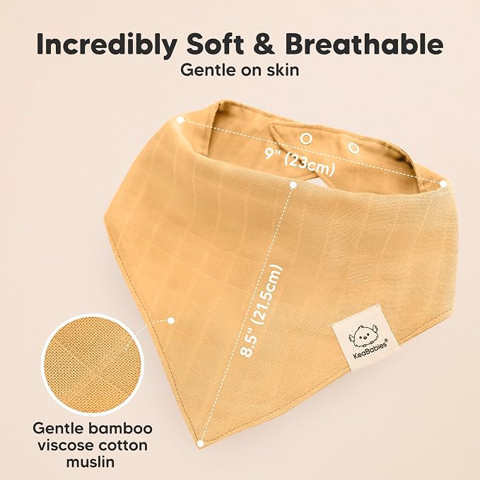 8-Pack Muslin Baby Bibs for Boys, Girls - Image 3