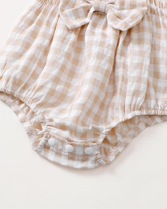 Renotemy Newborn Infant Baby Girl Clothes Rompers Summer Jumpsuits Short Sleeve - Image 6