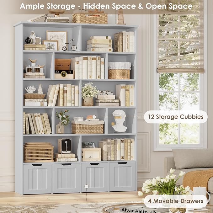 FINETONES 69" H Toy Storage Organizer, 6 Tier Tall Kids Bookshelf - Image 7