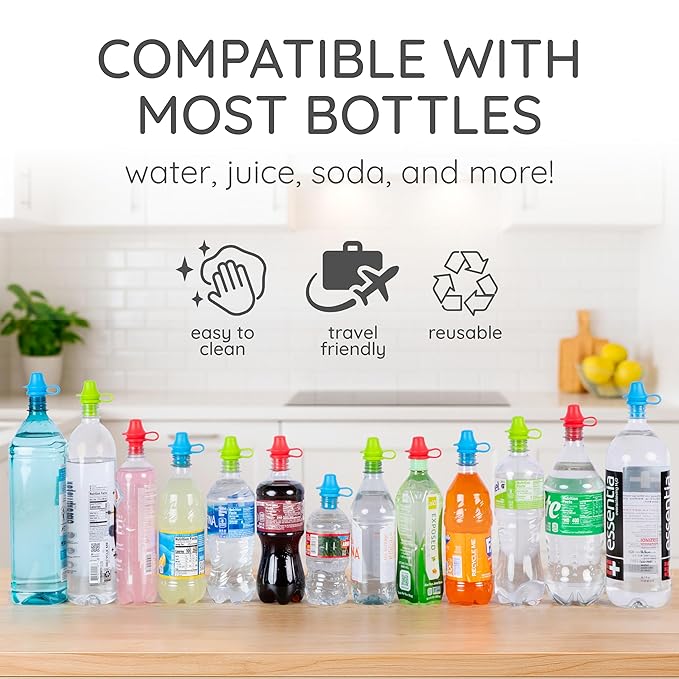 Original Water Bottle Topper for Toddlers – 100% Silicone Sippy Top Spout - Image 5