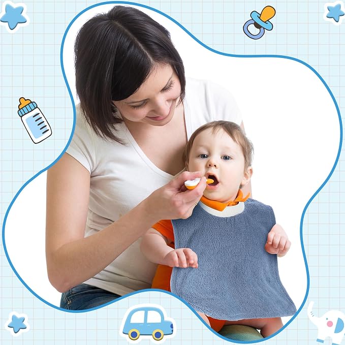 Foaincore 6 Pcs Pullover Baby Bibs Cotton Terry Toddler Absorbent Infant - Image 5