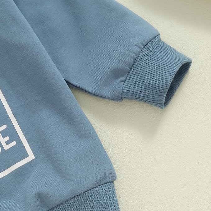 Toddler Baby Boy Fall Winter Outfit Long Sleeve Letter Print Sweatshirts and - Image 5
