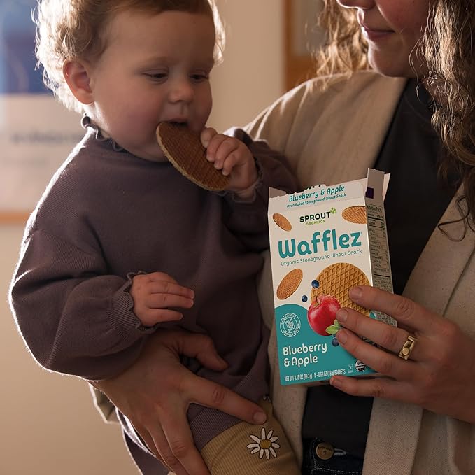 Sprout Organics, Toddler Snacks, CoComelon Blueberry Apple Wafflez, Single - Image 6